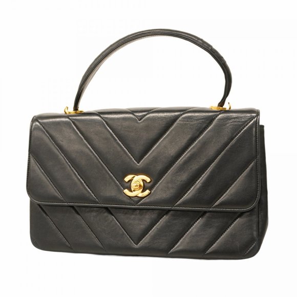 Chanel Chevron Lambskin Black Handbag for Women - Picture 1 of 13